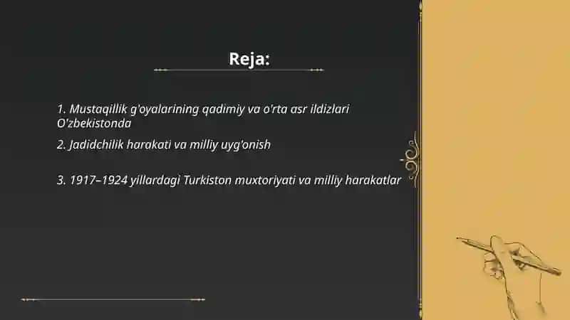 Mustaqillik g'oyalarining tarixiy ildizlari 2