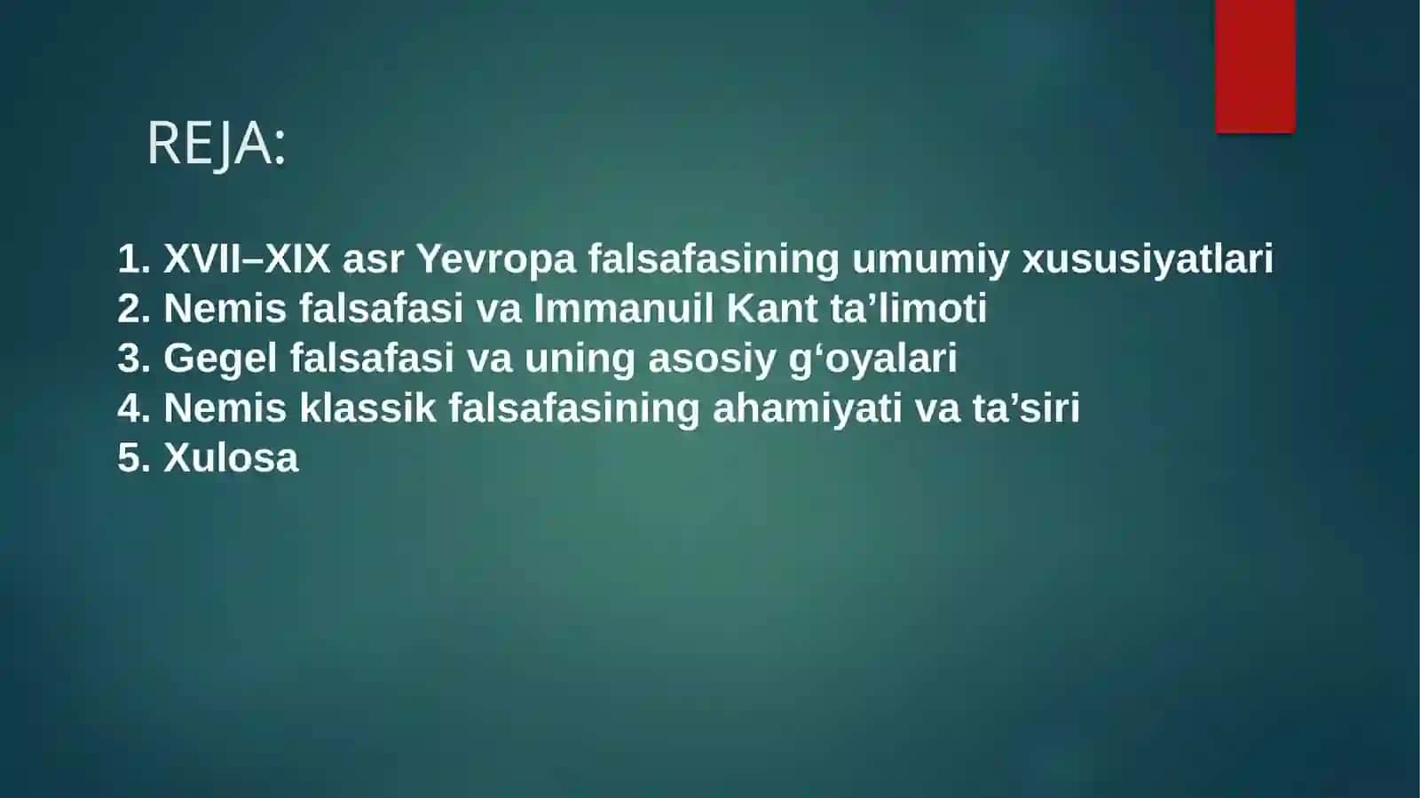 XVII-XIX asr Yevropa falsafasidagi oqimlar vafalsafiy maktablar 2