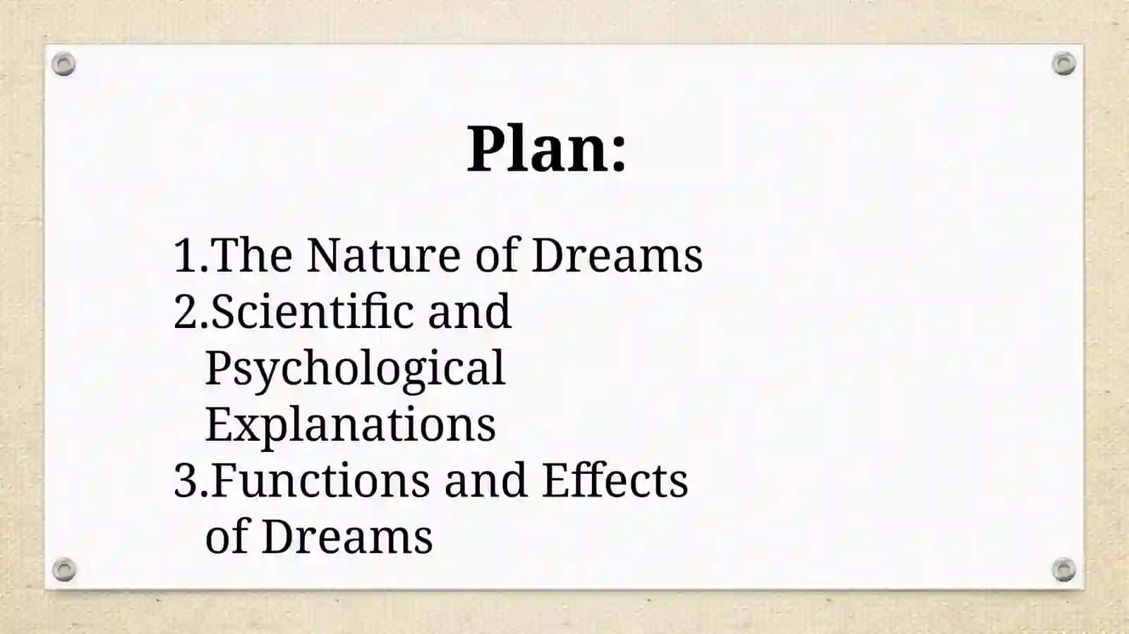 Why do we dream 2