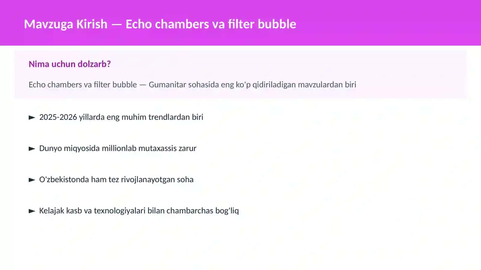 Echo chambers va filter bubble 2