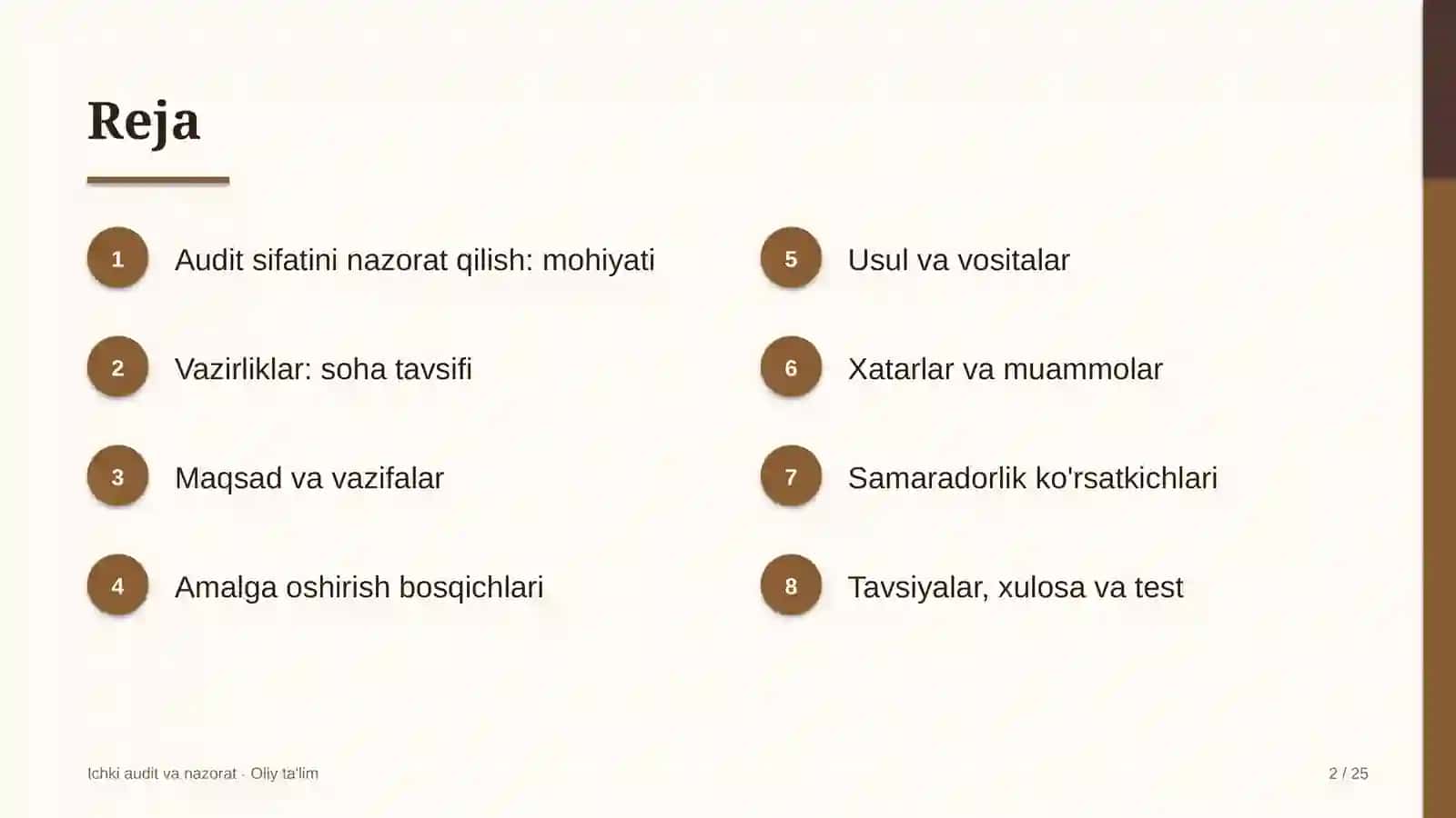 Vazirliklarda audit sifatini nazorat qilish 2