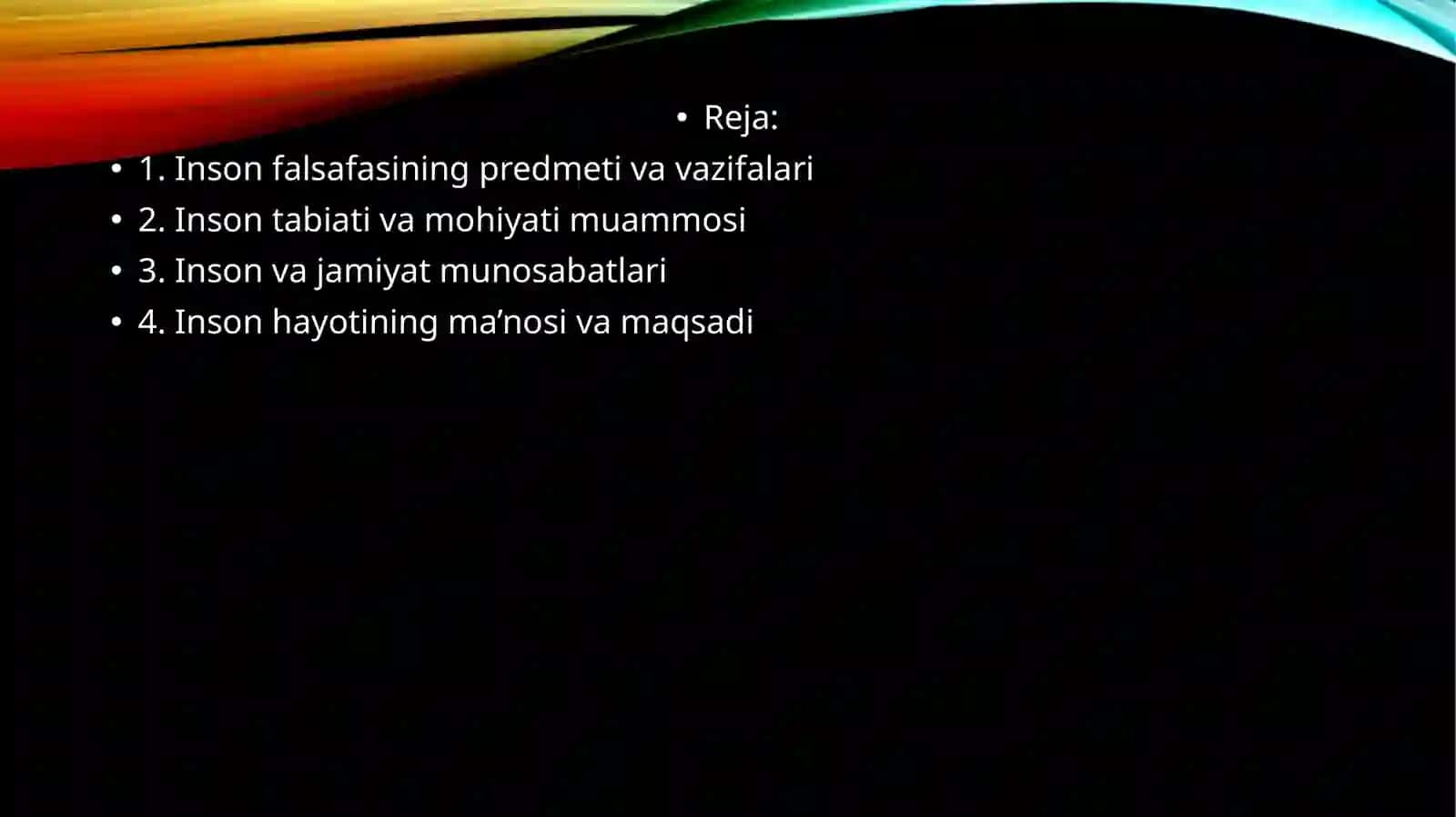 Inson falsafasi 2