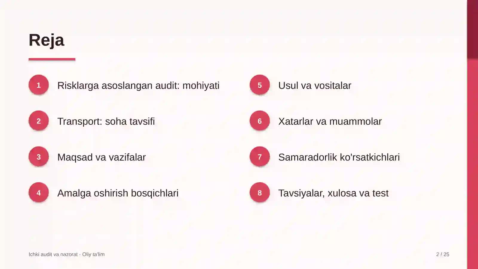 transportda risklarga asoslangan audit rejalashtirish 8359 2