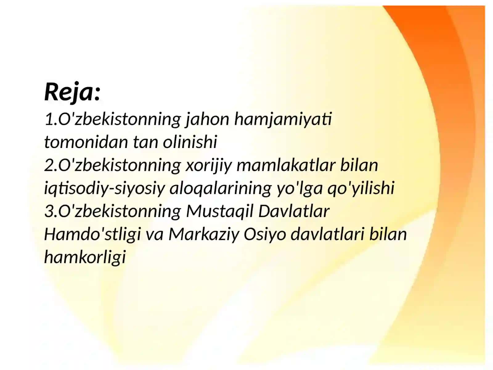 OʻZBEKISTON VA JAHON HAMJAMIYATI 2