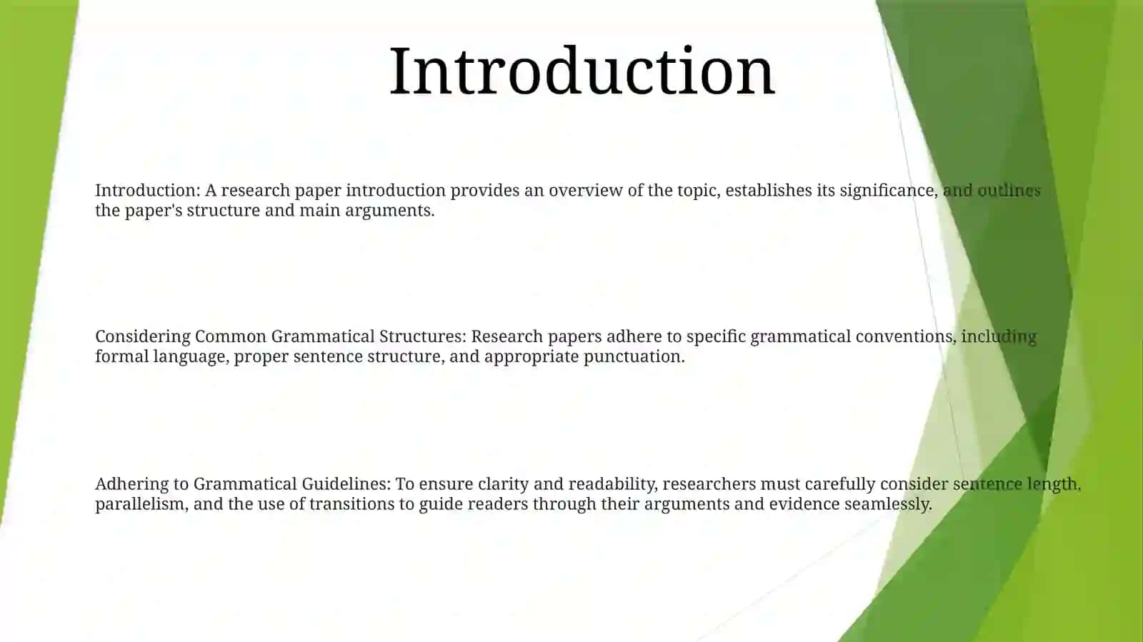Considering Common Grammatical Structures In A Research Paper 2