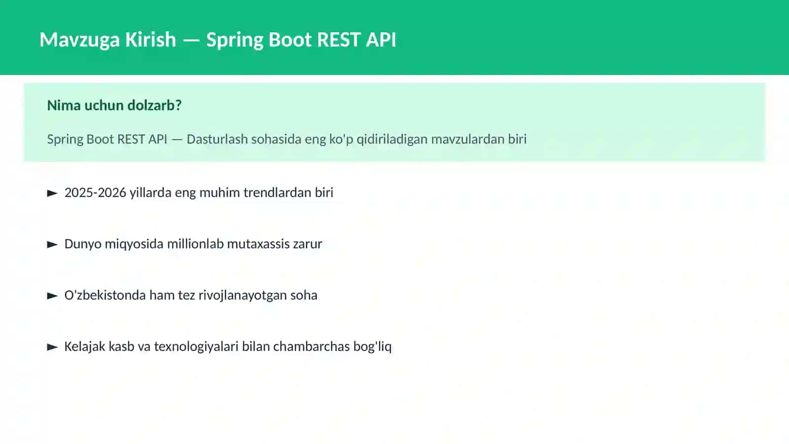 Spring Boot REST API 2