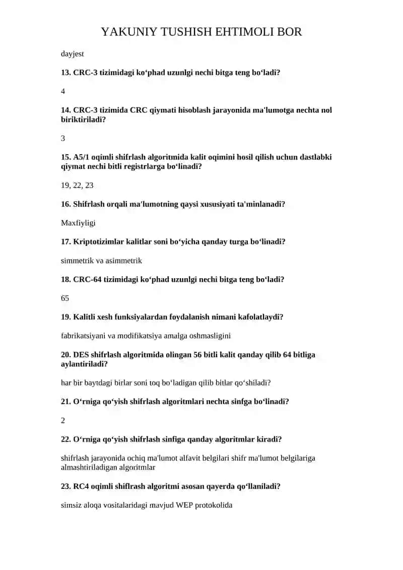Kriptotizimlar 2