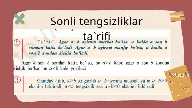 Sonli tengsizliklar 2