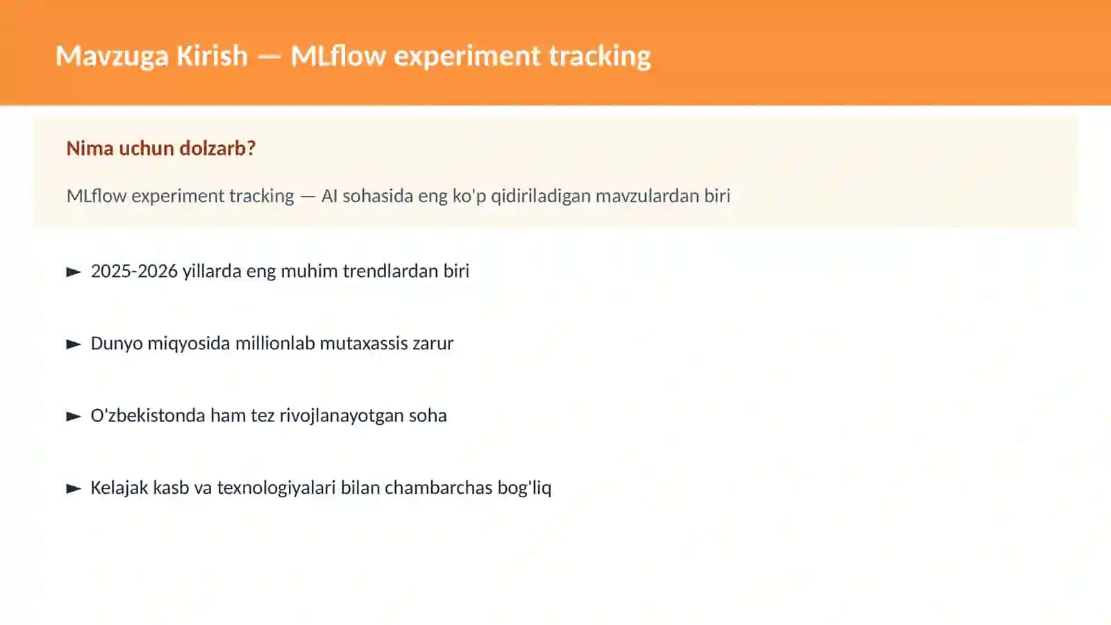 MLflow experiment tracking 2