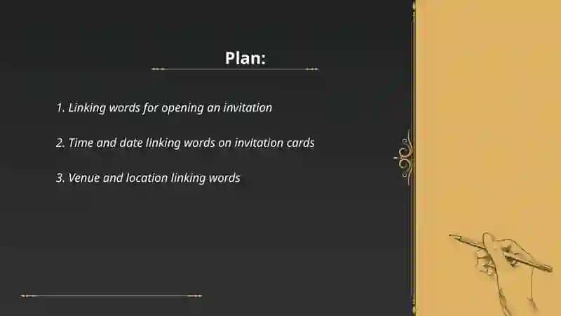 Linking words and invition cards 2