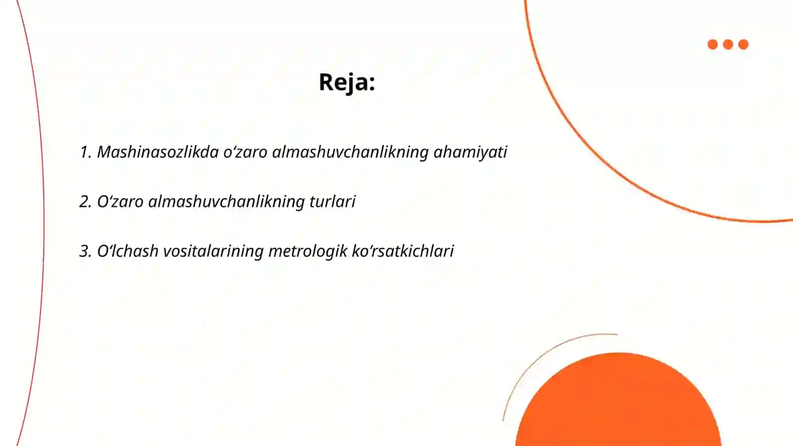 Mashinasozlikda o‘zaro almashuvchanlik 2