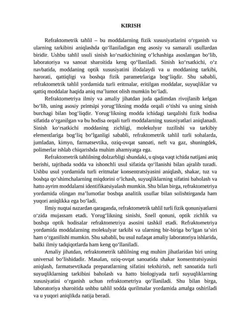 Refraktometrik tahlil 2