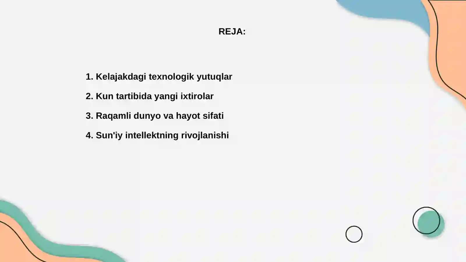 Kelajakdagi texnologik yutuqlar 2