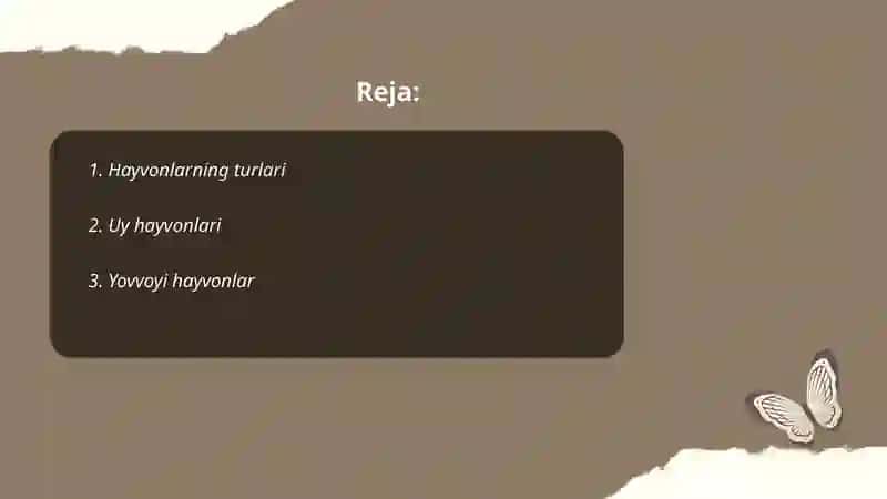 Hayvonlarning turlari 2