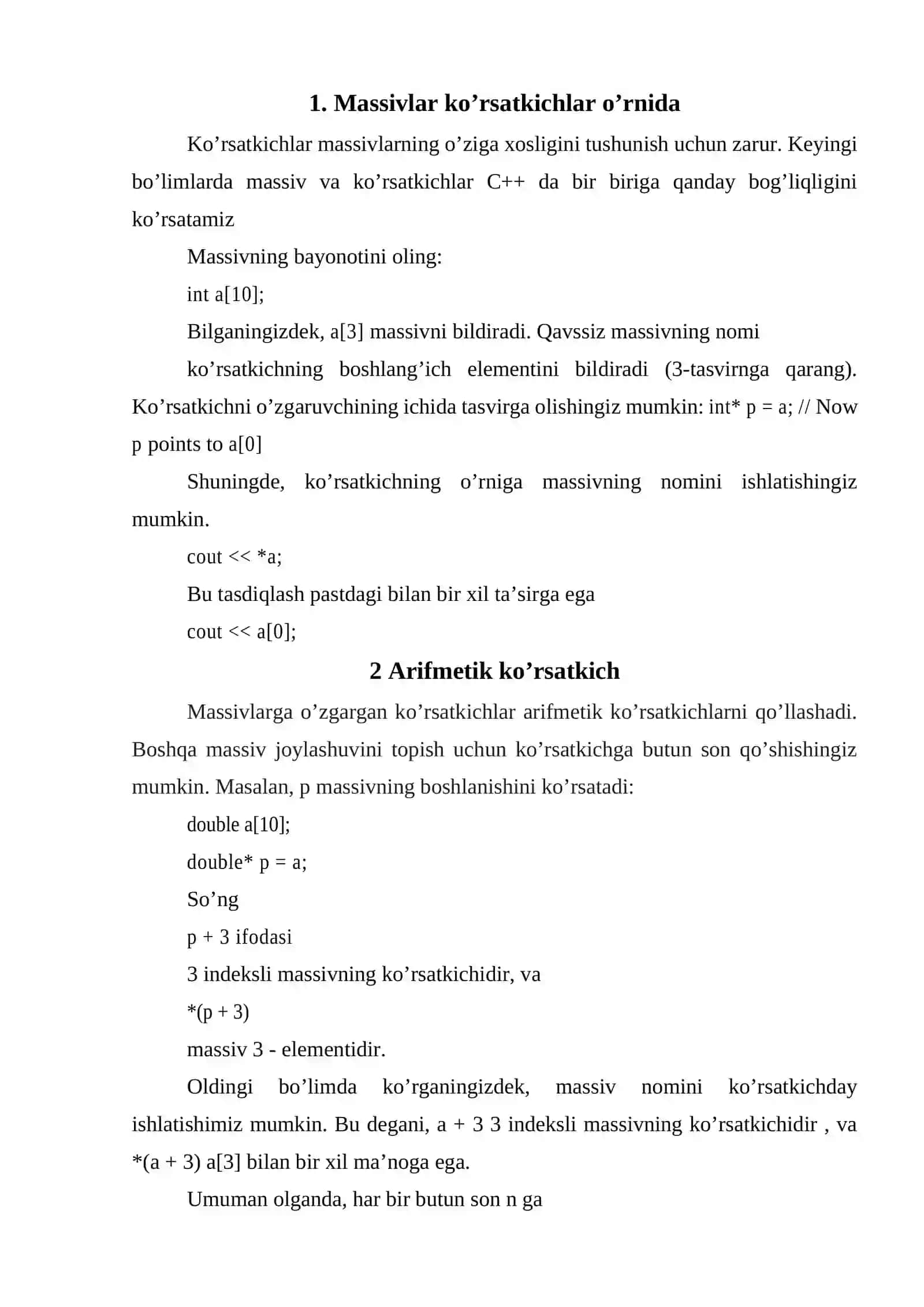 Arifmetik Ko’rsatkichlar 2