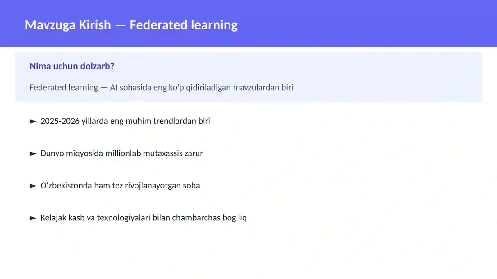 AI | DEEP LEARNING VA NEYRON TARMOQLAR 2