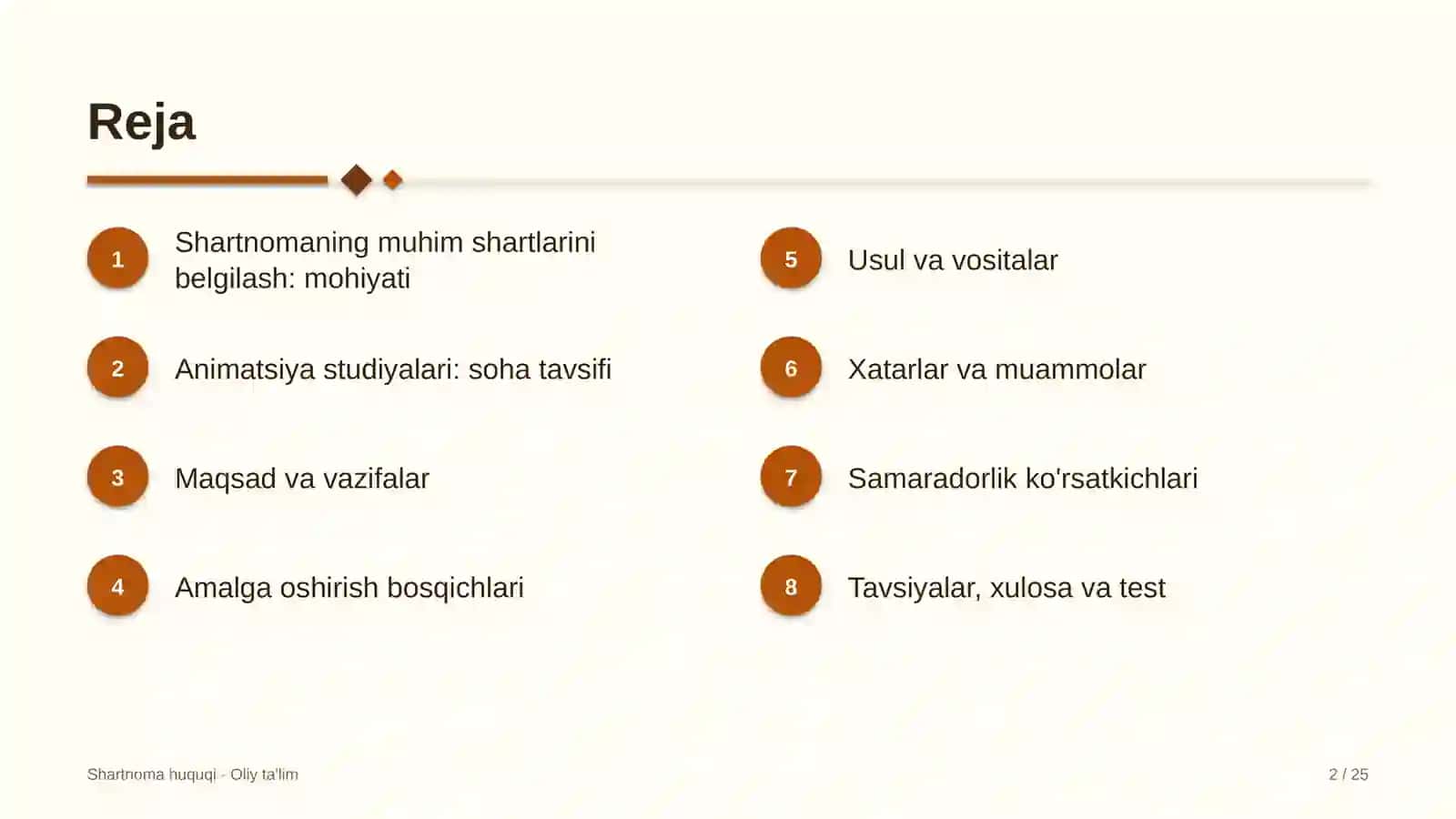 Animatsiya studiyalarida shartnomaning muhim shartlarini belgilash 2