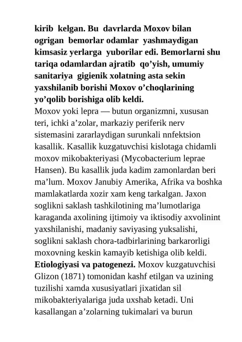 Moxov kasalligi 2