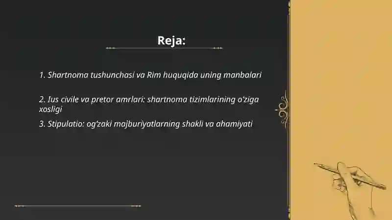 Qadimgi rimda shartnoma huquqi 2