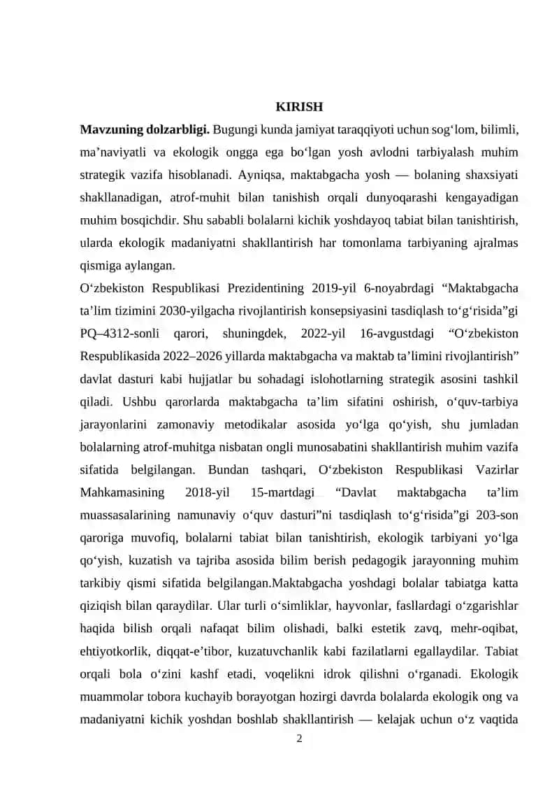 Tabiat bilan tanishtirish metodikasi 2
