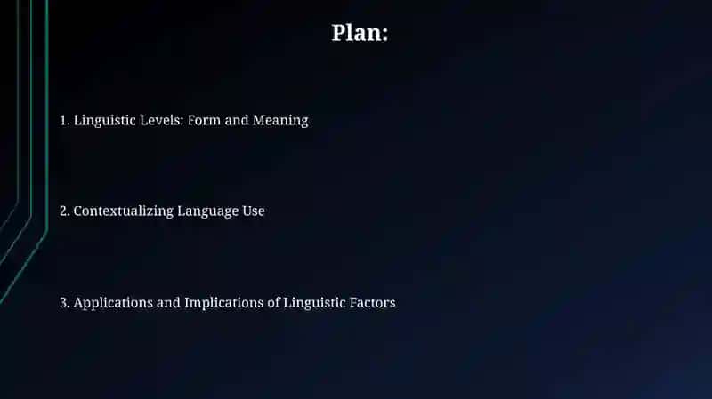 Use of linguistic factors 2