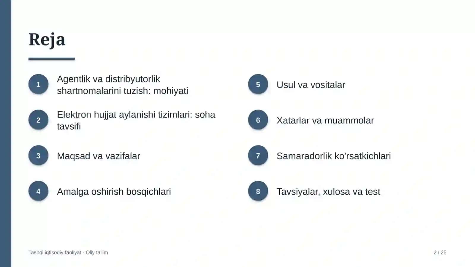 Elektron hujjat aylanishi tizimlarida xalqaro agentlik va distribyutorlik shartnomalarini tuzish 2