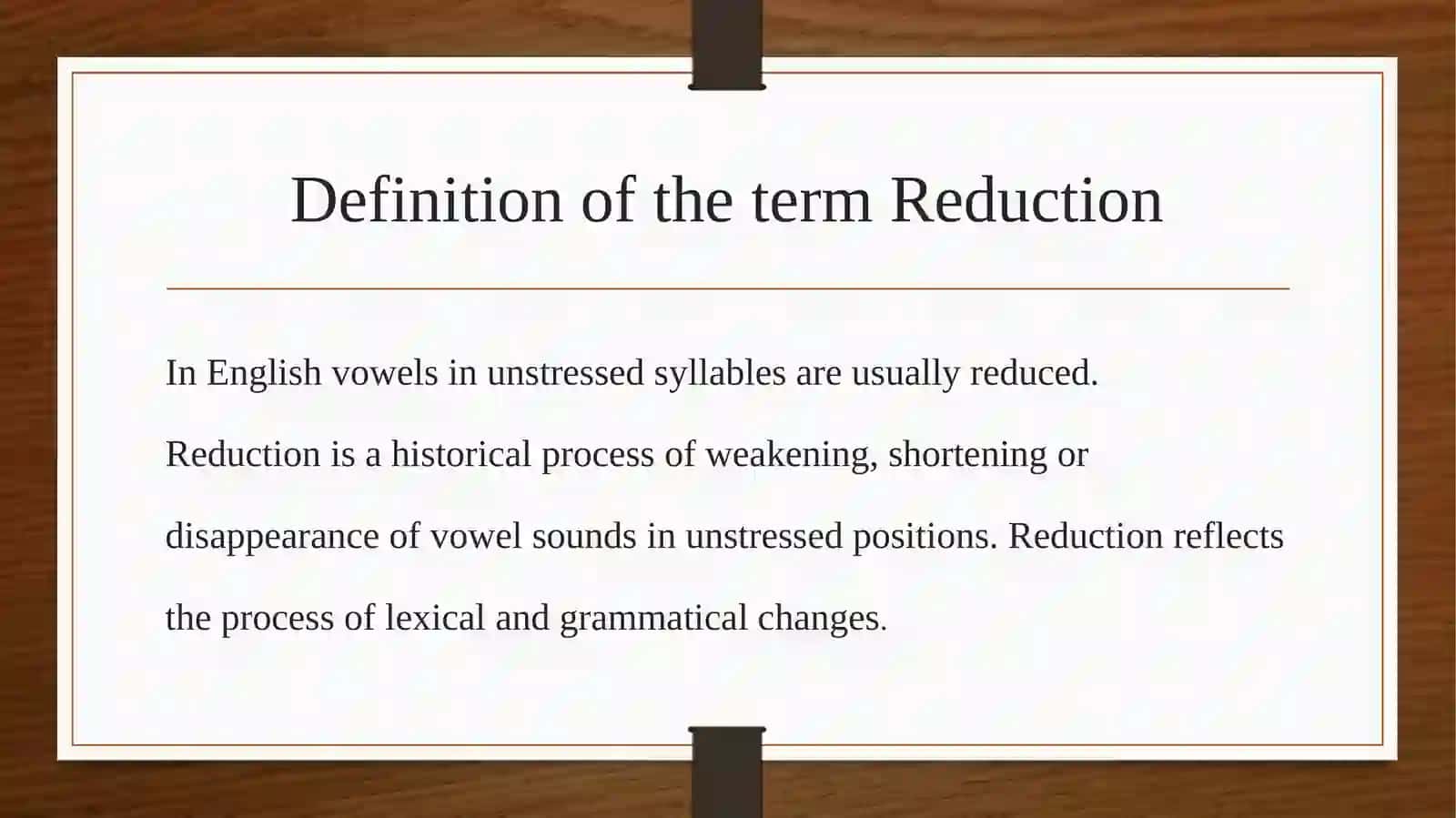 Types of reduction 2