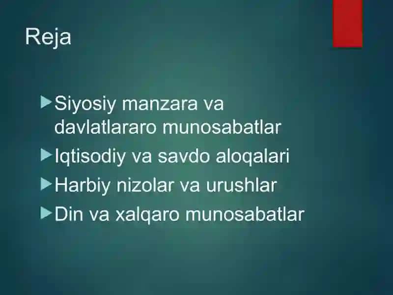 XIV XV asrlarda Yevropada xalqaro munosabatlar 2