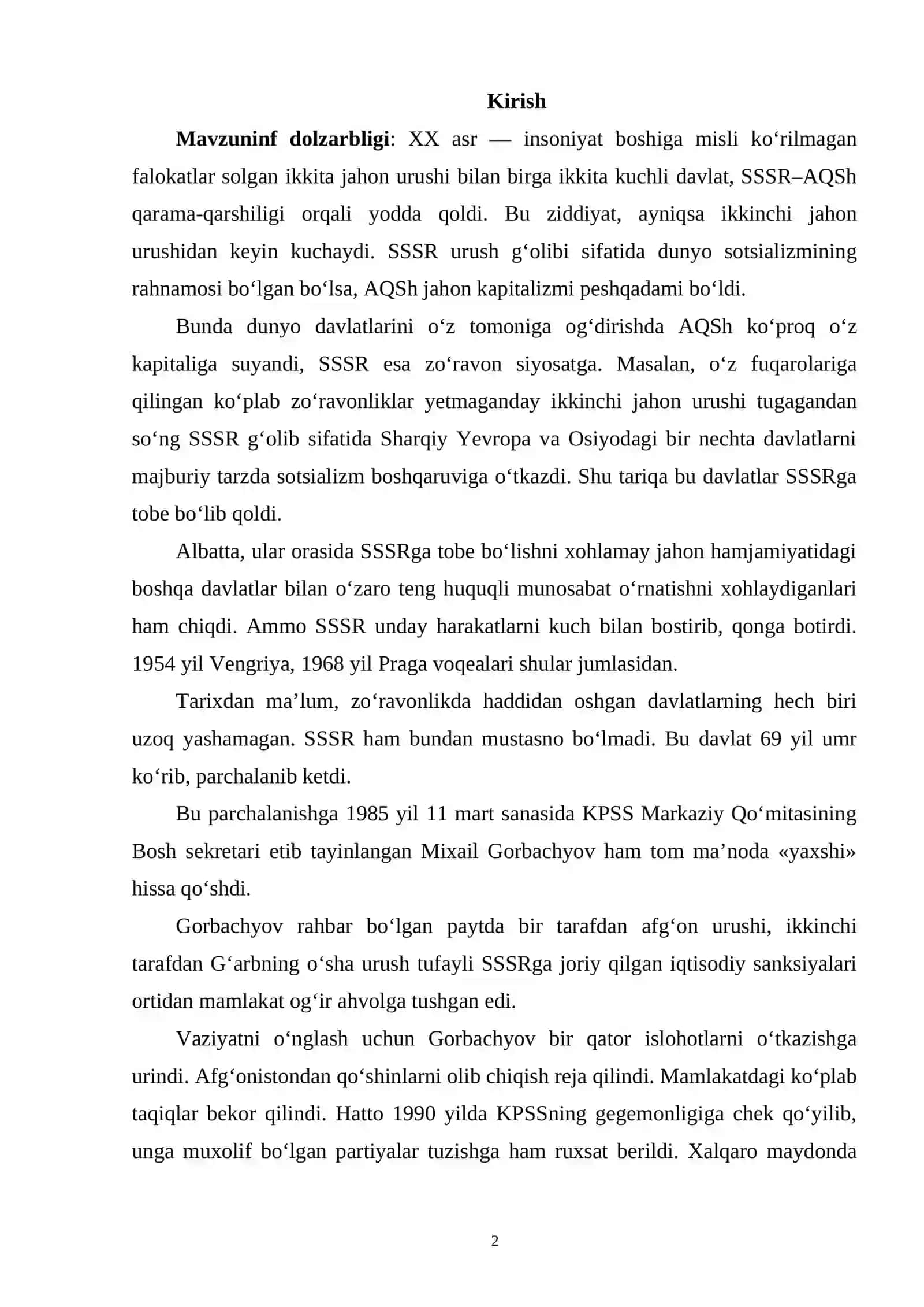 SSSRNING PARCHALANISHI VA MDH 2
