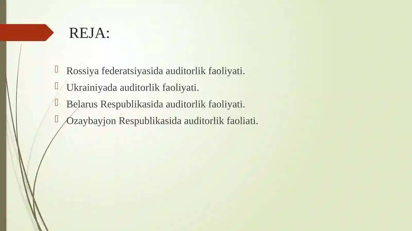 MDH davlatlarida auditorlik faoliyati 2