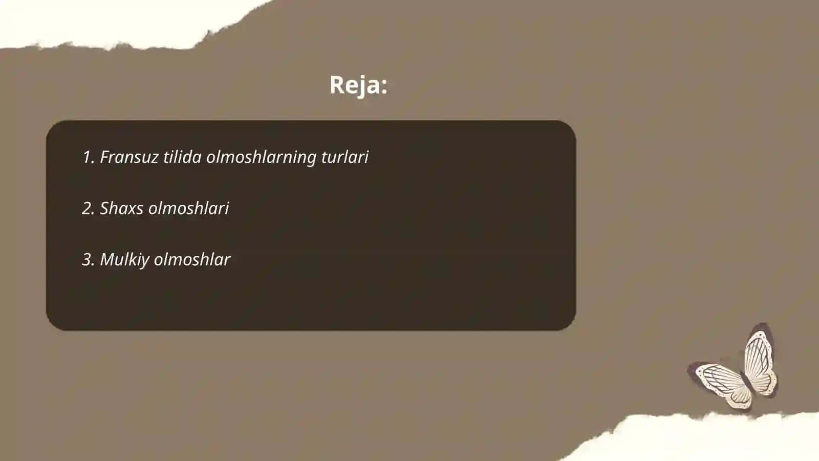 Fransuz tilida olmoshlar 2