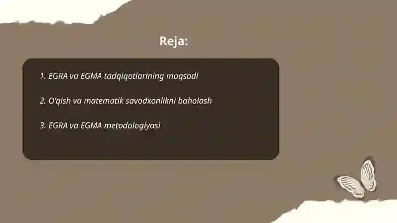 EGRA va EGMA tadqiqoti 2