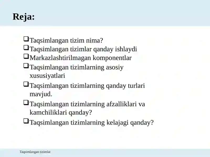 Taqsimlangan tizimlar nima va ular qanday ishlaydi? 2