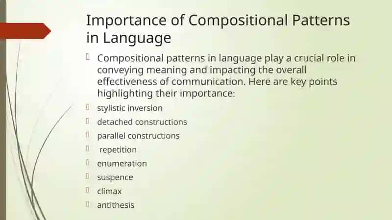 Compositional patterns of syntacticalarrangement 2