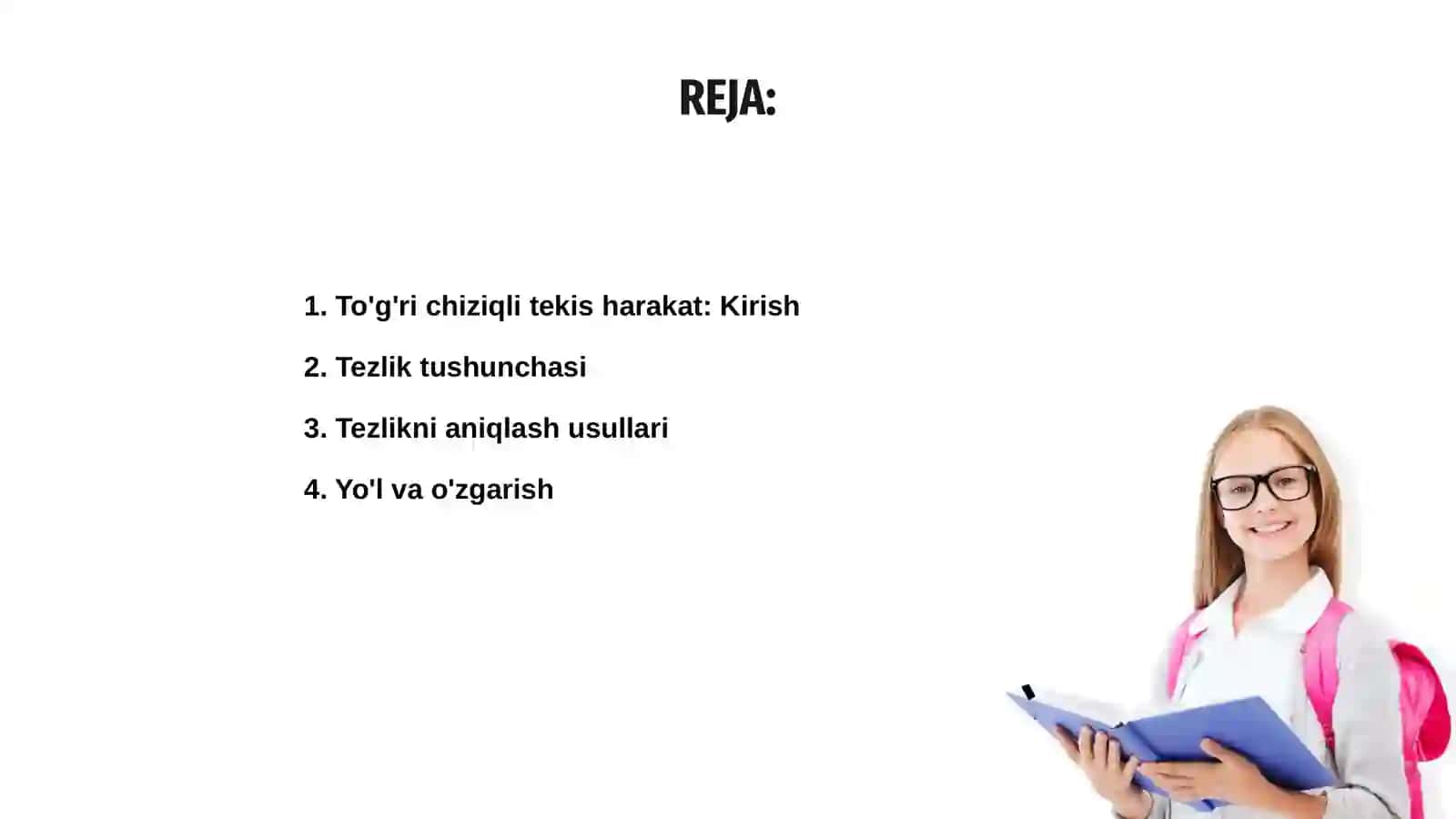 Toʻgʻri chiziqli tekis harakat 2