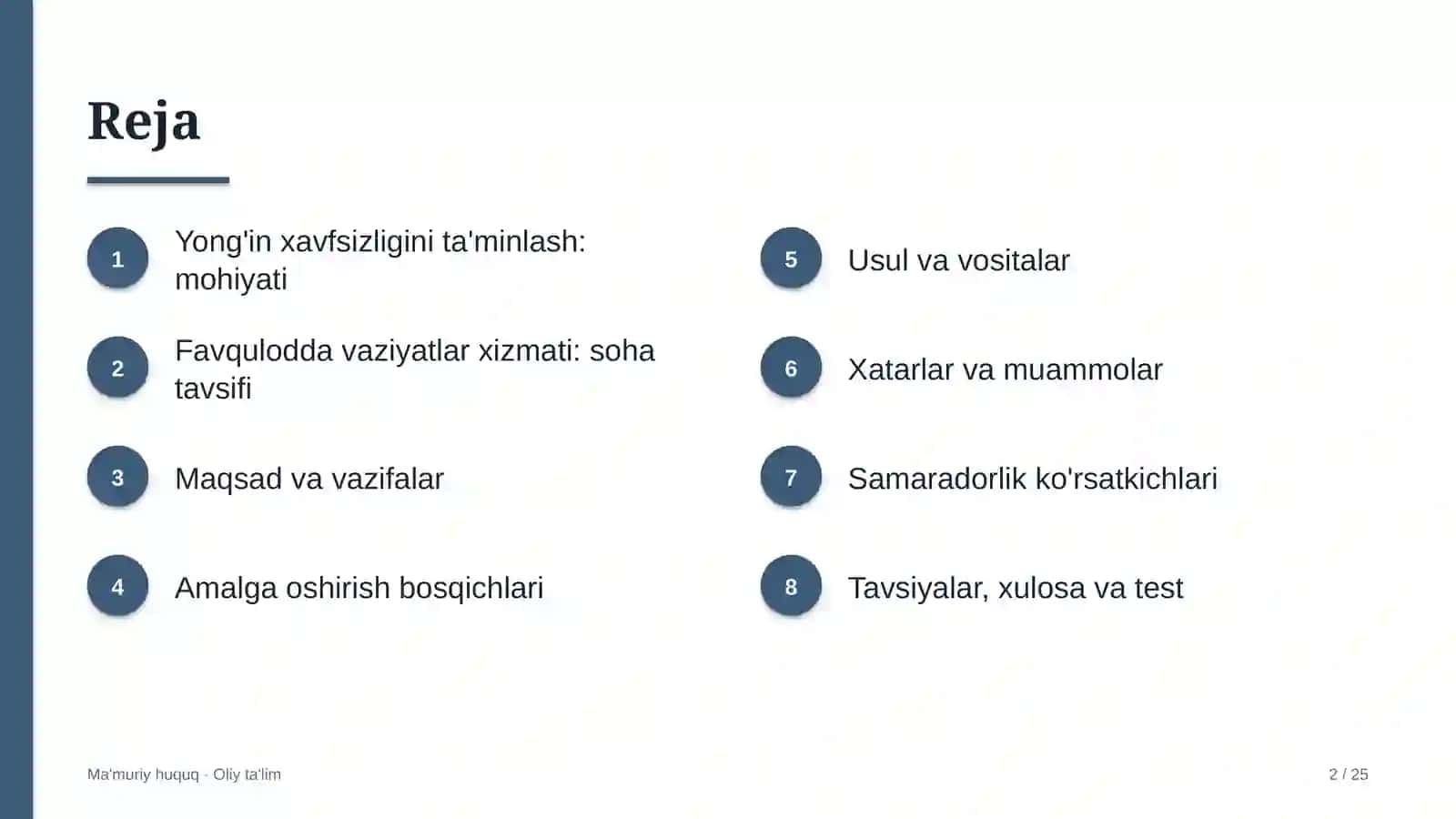 favqulodda vaziyatlar xizmatida yong'in xavfsizligini ta'minlash 8051 2