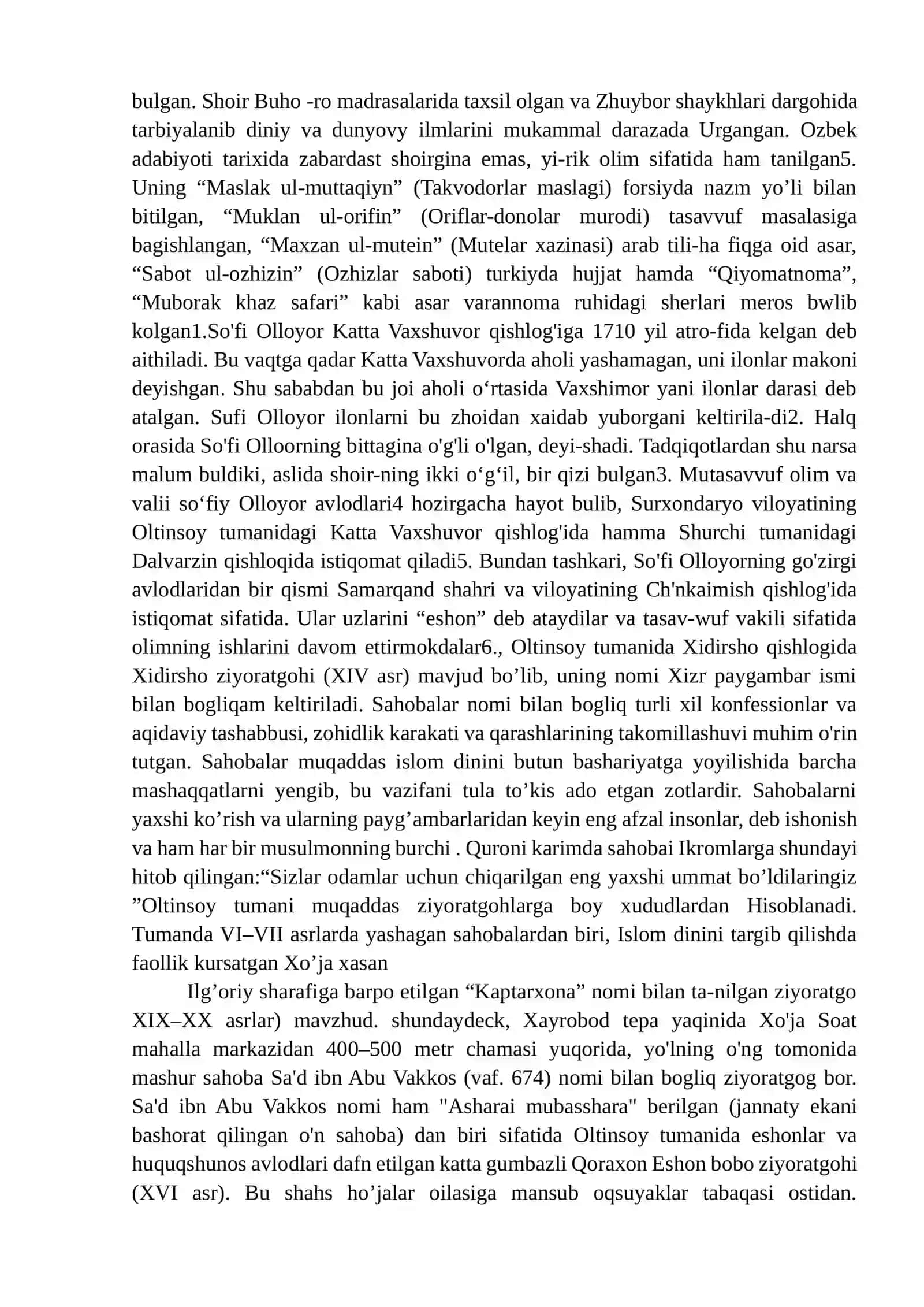 OLTINSOY-DENOV’’ZIYORATGOHLAR MASKANI 2