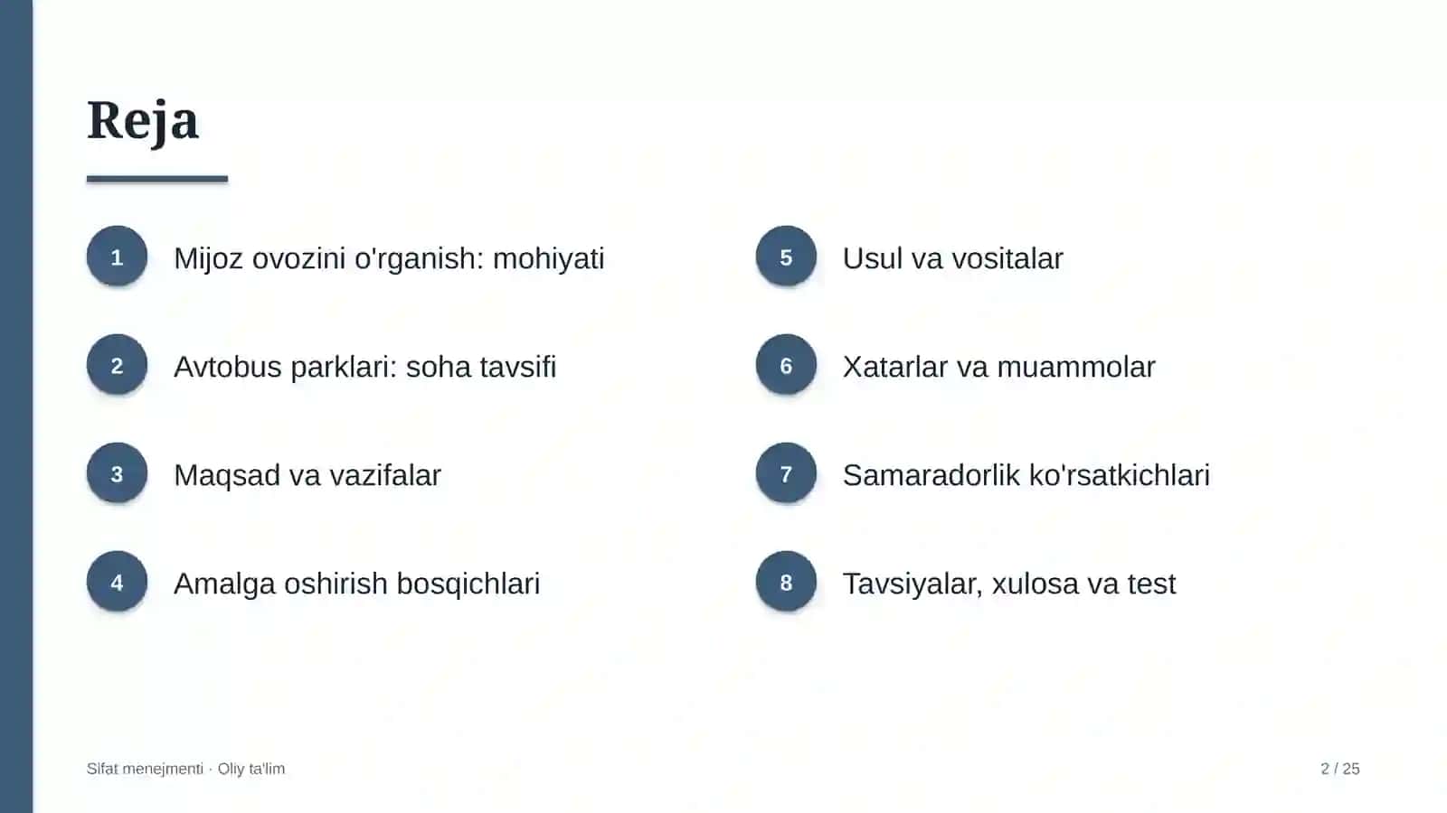 Avtobus parklarida mijoz ovozini o'rganish 2