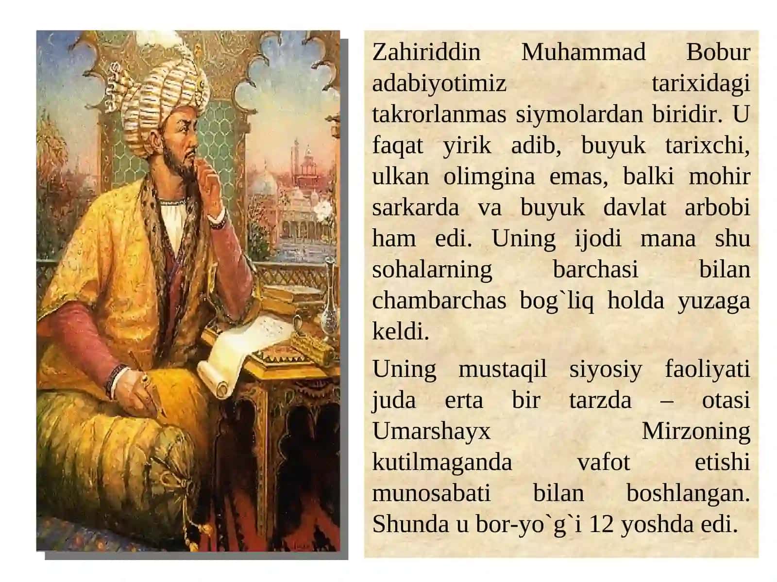 Zahiriddin Muhammad Bobur 2