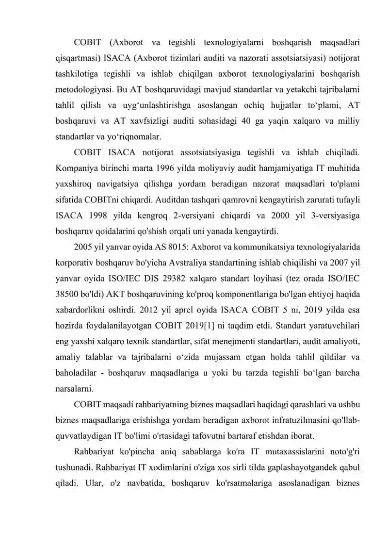 COBIT VA VAL IT STANDARTI TAHLILI 2