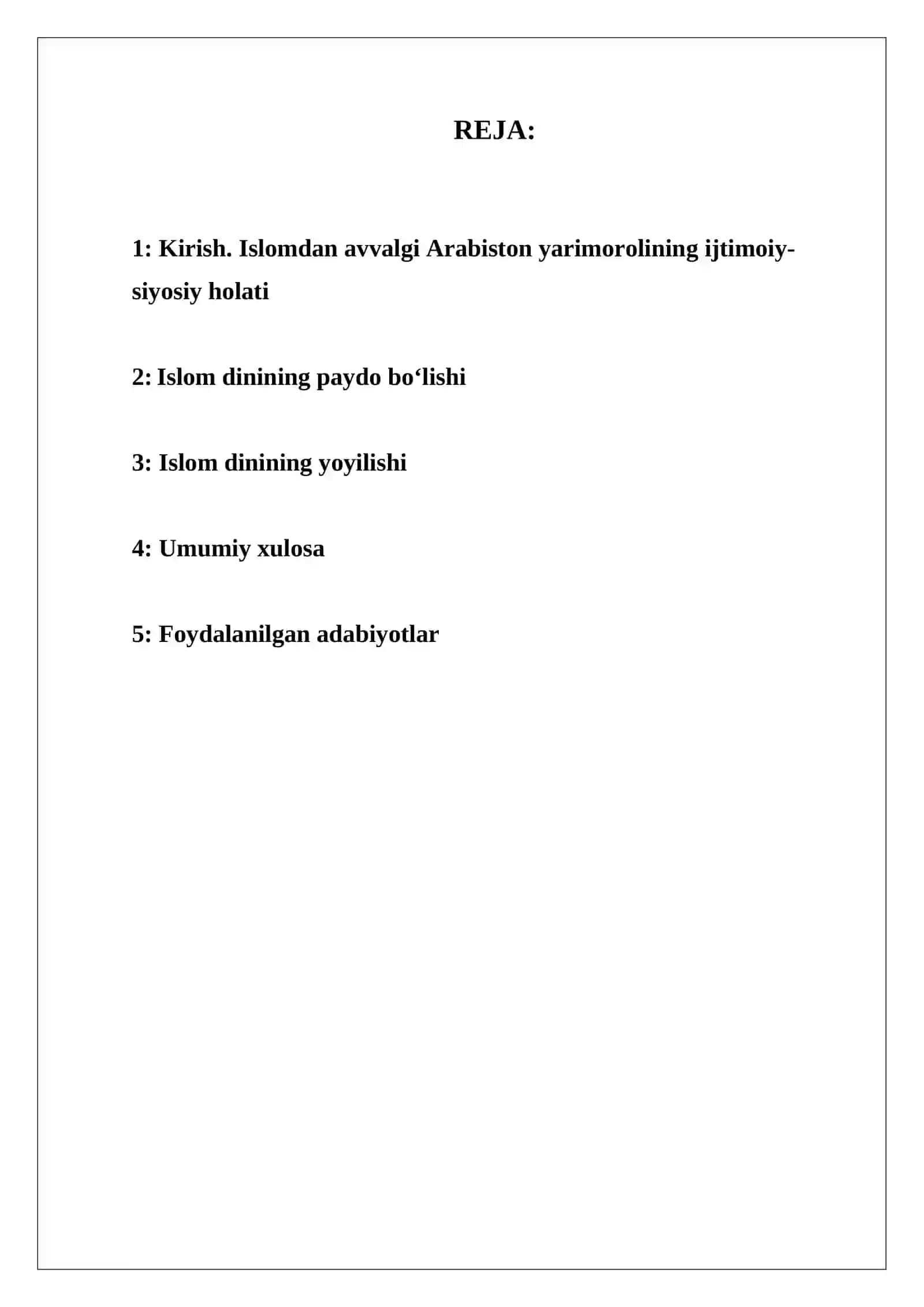Islom dinining paydo boʻlishi va yoyilishi 2
