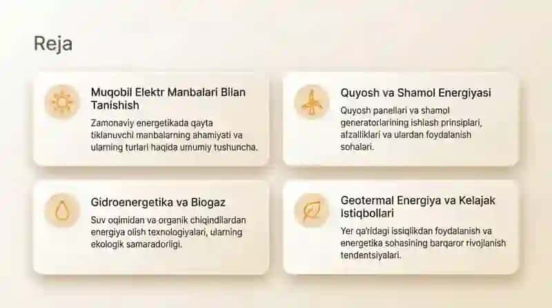 Muqobil energiya manbalari 2