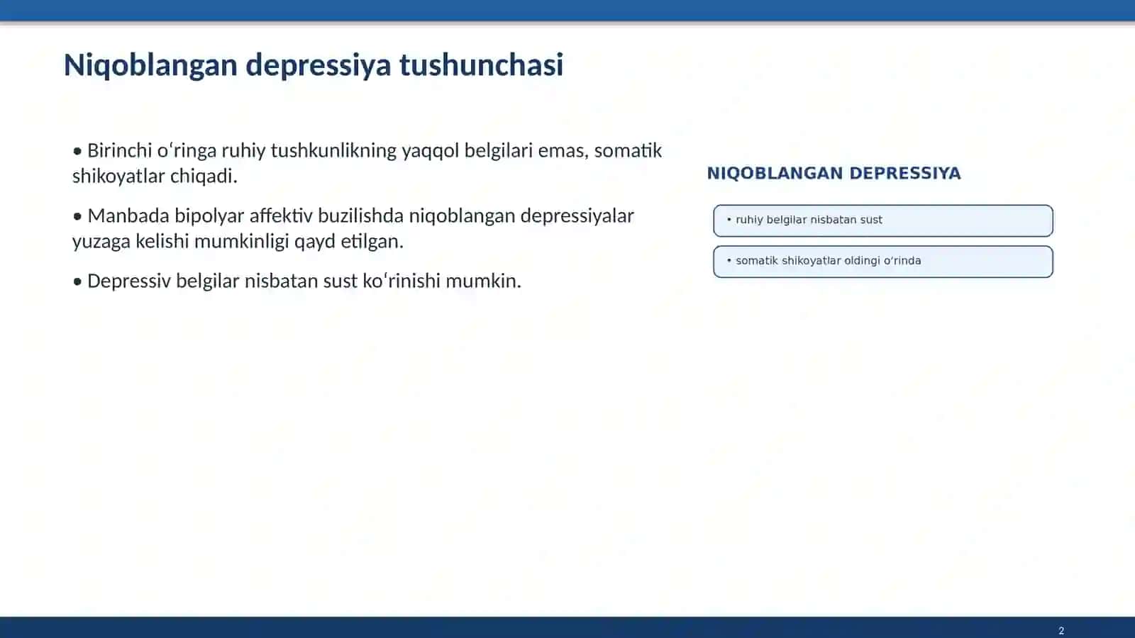Niqoblangan depressiya 2
