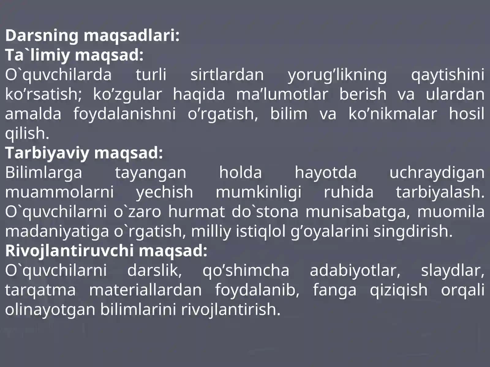 Yassi va sferik ko’zgular 2