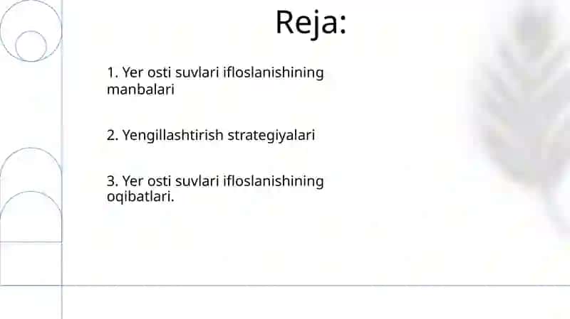 Yer osti suvlari ifloslanishi 2