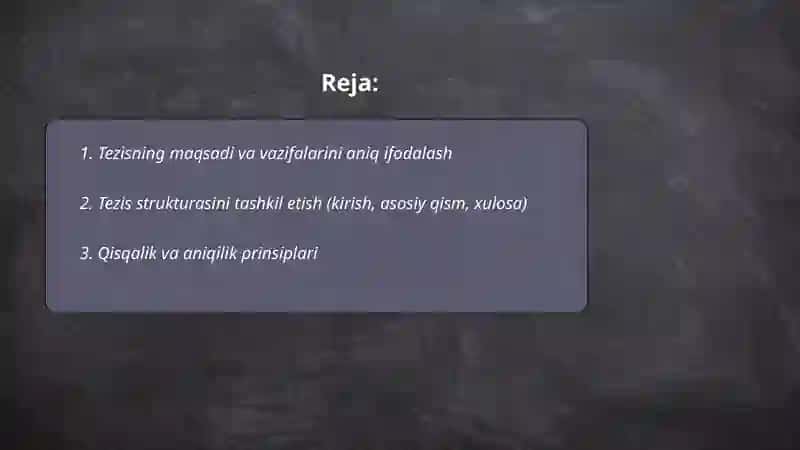 Tezislar yozish uslubi 2