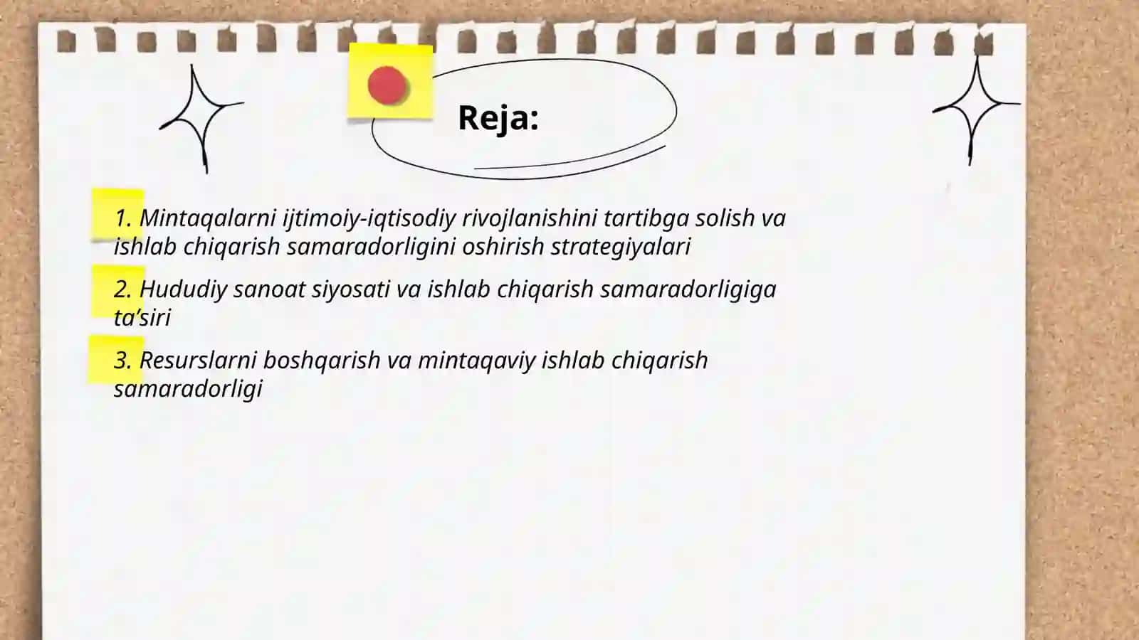 Mintaqalarni ijtimoiy-iqtisodiy rivojlanishini tartibga solish va ishlab chiqarish samaradorligini oshirish strategiyalari 2