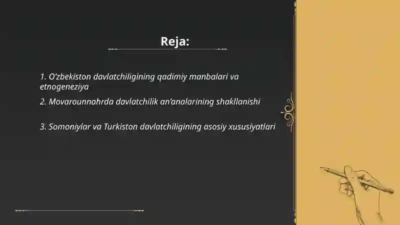 O‘zbekiston davlatchiligining shaklllanish asoslari 2