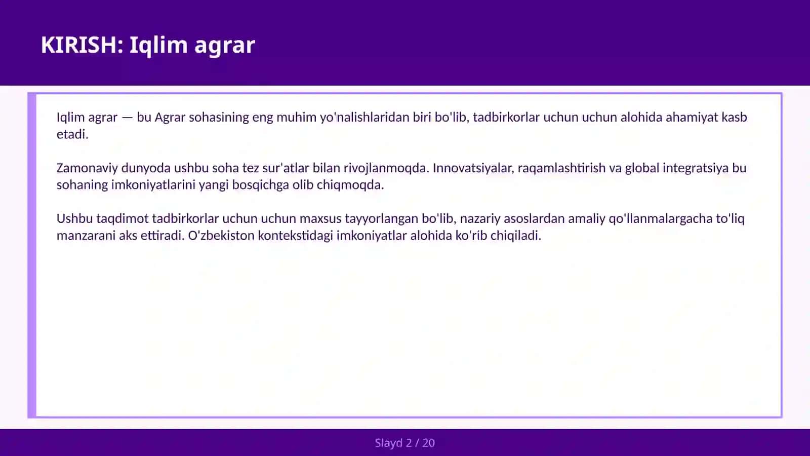 Iqlim agrar 2