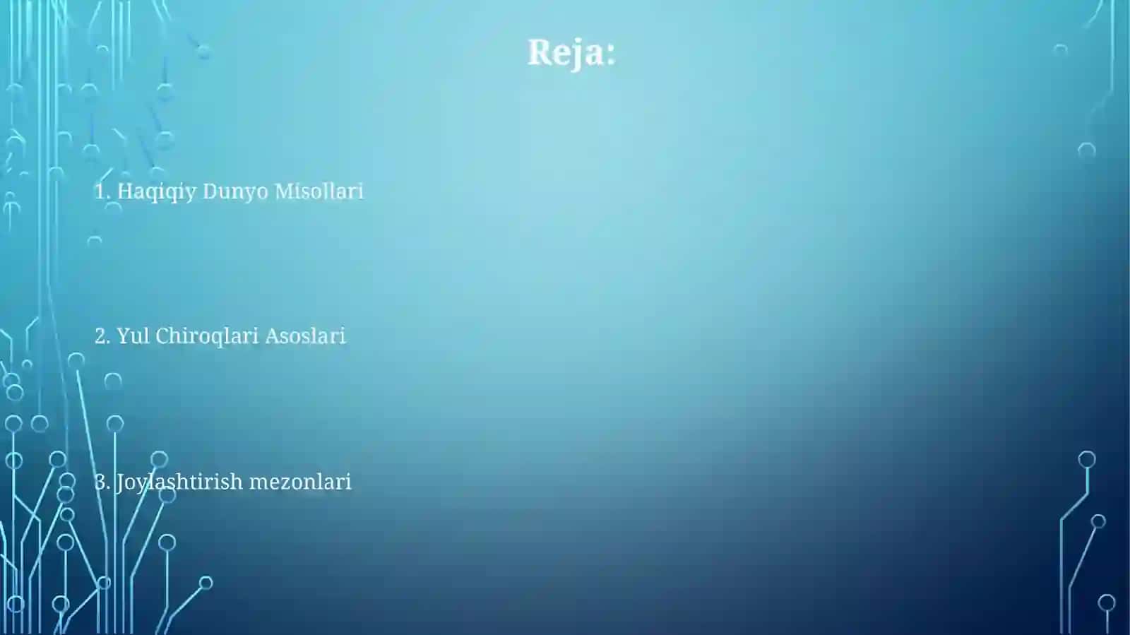 Svetaforlarni joylashtirish 2